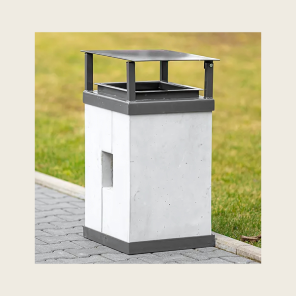 Kosz betonowy z daszkiem City Stone 40L