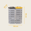 Kosz-do-segregacji-2-x-80L-wymiary Stacja do segregacji Titanium 2 x 80L wymiary