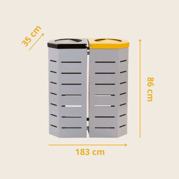 Kosz-do-segregacji-2-x-80L-wymiary Stacja do segregacji Titanium 2 x 80L wymiary