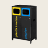 Stacja do segregacji Maximus 2 x 65L kolorowe wrzuty
