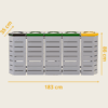 Stacja do segregacji Titanium 5 x 80l wymiary