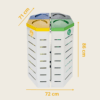 Stacja do segregacji 4 x 80l Titanium Cube wymiary