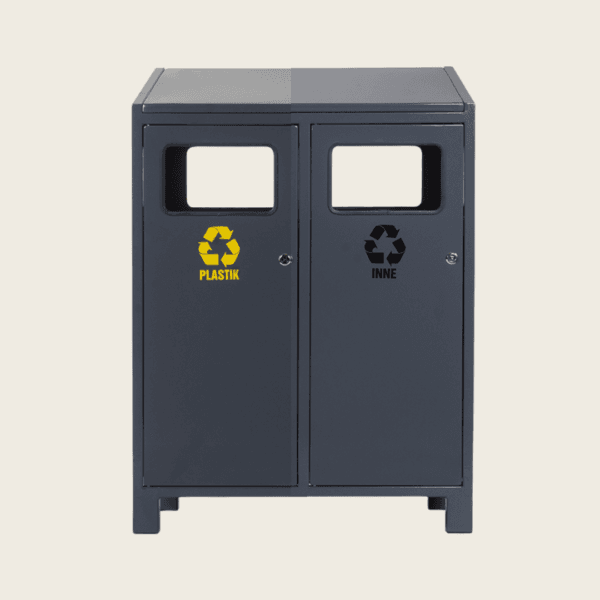 Stacja do segregacji Segregator 2 x worki 120L front