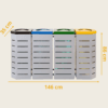 Stacja-do-segregacjiTitanium-4-x-80L-wymiary Stacja do segregacji Titanium 4 x 80L wymiary