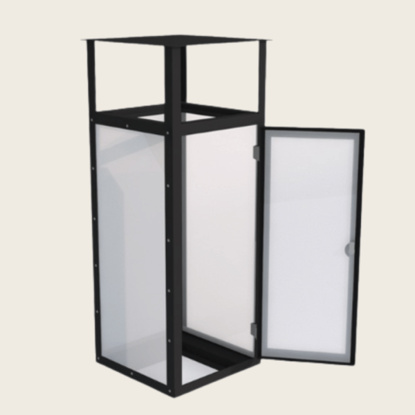 Kosz wolnostojący Solis Safe 1 x 60L z daszkiem