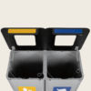 Kosz do segregacji 2x70L Modular Bin otwarta pokrywa