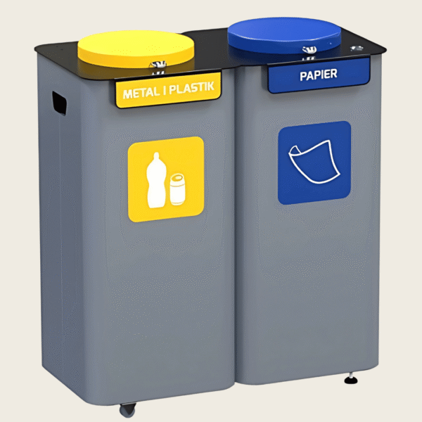 Kosz do segregacji 2x70L Modular Bin z pokrywami