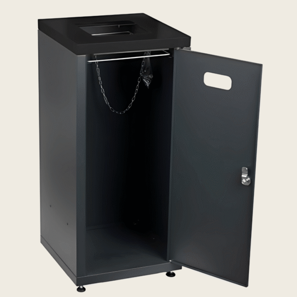 Kosz do segregacji 90L Caro Flat otwarte drzwi
