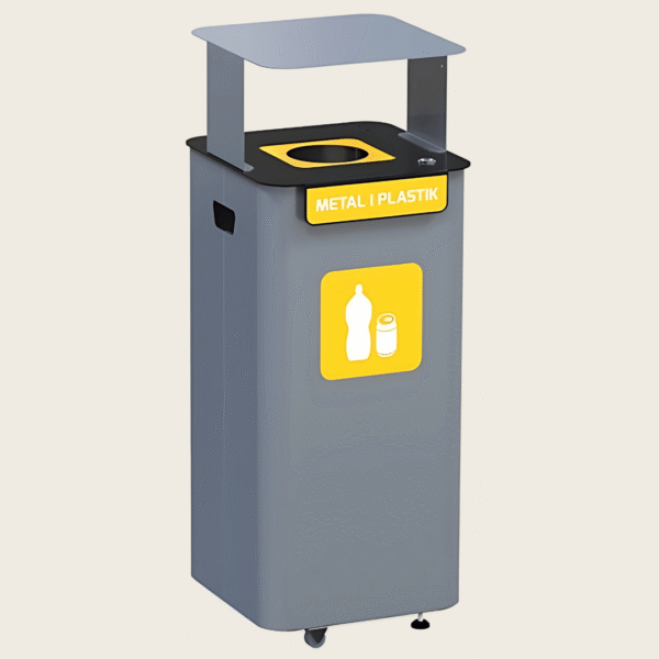 Kosz do segregacji Modular Bin 70L pokrywa z daszkiem i wkładką w kolorze segregacji