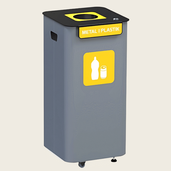 Kosz do segregacji Modular Bin 70L wrzut z wkładką w kolorze segregacji