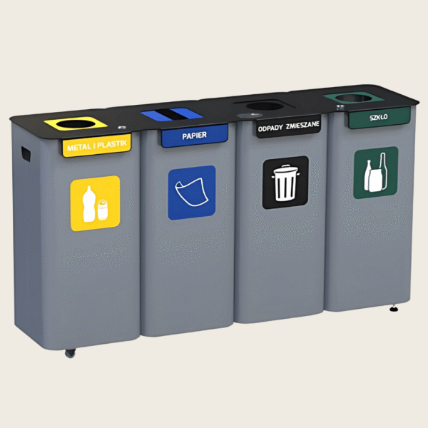 Stacja Modular Bin 4x70L do segregacji z wkładkami