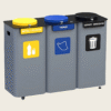 Stacja do segregacji Modular Bin 3x70L z pokrywami