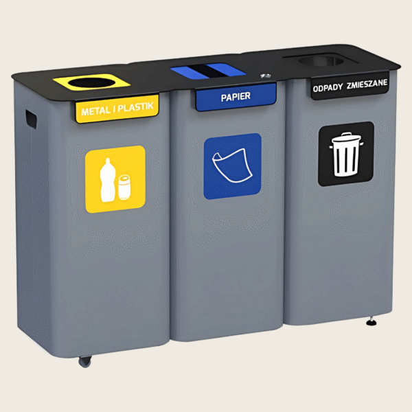 Stacja do segregacji Modular Bin 3x70L z wkładkami