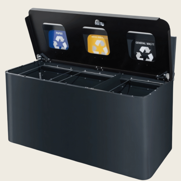 Stacja naścienna do segregacji Eko Wall Station 3x35L dla przestrzeni miejskich Stacja naścienna do segregacji Eko Wall Station 3x35L dla przestrzeni miejskich