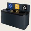 Stacja naścienna do segregacji Eko Wall Station 3x35L zdjęcie z boku Stacja naścienna do segregacji Eko Wall Station 3x35L zdjęcie z boku