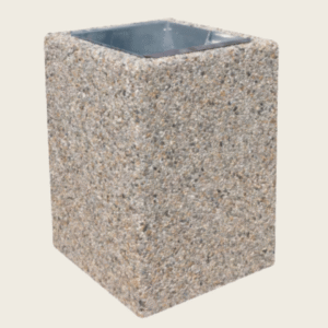 Kosz betonowy kwadratowy 40L Rubicon