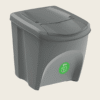 Zestaw koszy Sortibox 4x25L szary kamienny