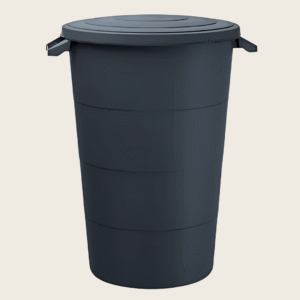 Kosz plastikowy z uchwytami i pokrywą