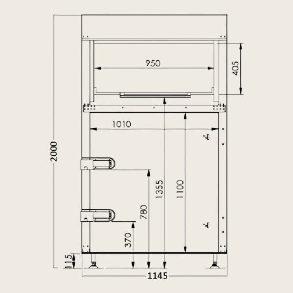 Kontener na tekstylia 200 cm wymiary Kontener na tekstylia 200 cm wymiary