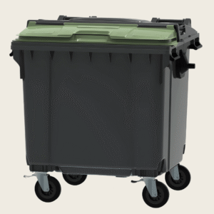 Kontener z pokrywą w pokrywie 1100L ESE zielony