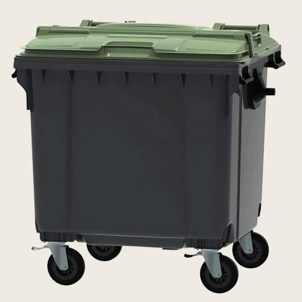 Pojemnik z pokrywą w pokrywie 1100L ESE zielony