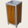 Kosz z drewna iroko 60L