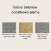 Kolory betonu dodatkowo płatne