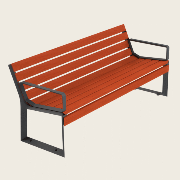 Ławka aluminiowa z oparciem Morena Ławka aluminiowa z oparciem Morena