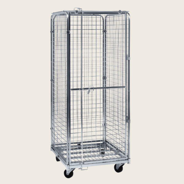 Rollkontener siatkowy z dachem 720×830×h1840 mm